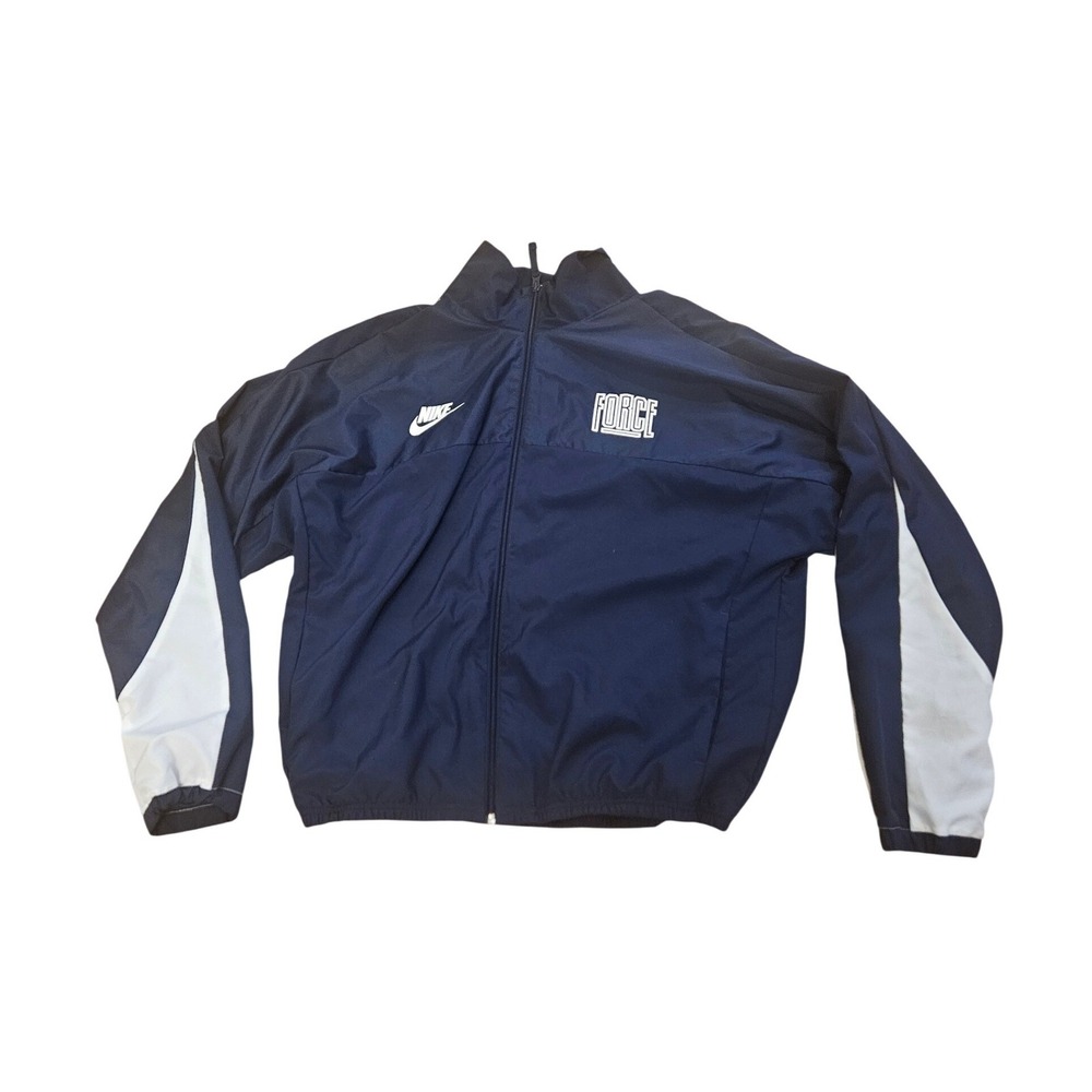 Nike Mens Sportswear Force Track Jacket Navy Blue White DX0660-410 NWT Size M - Picture 2 of 5